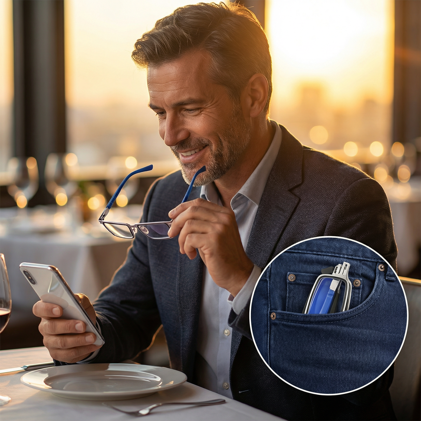 Gafas de Lectura Plegables – Ultraligeras, Protección Luz Azul
