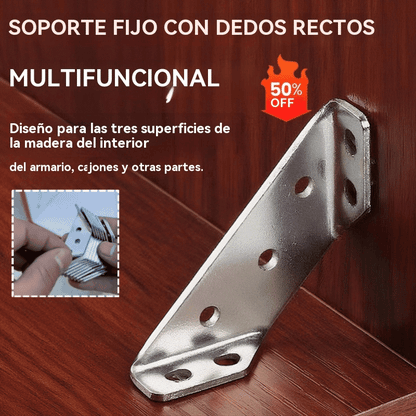【4/8/16 Juego】Soportes para muebles de acero inoxidable, con tornillos para montaje